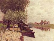 Alfred Sisley The Seine at Bougival oil painting reproduction